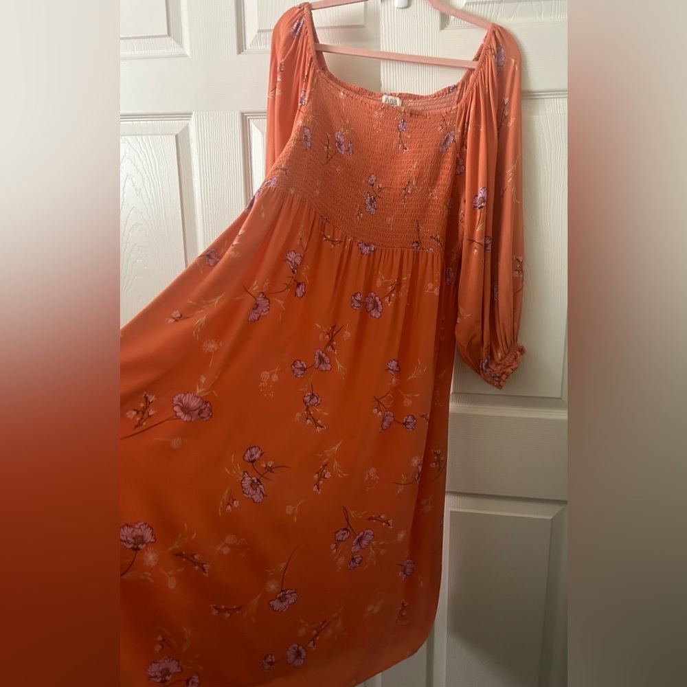 a.n.a. smocked floral midi dress xxl - Picture 3 of 6